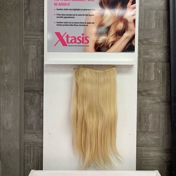 Ash Blonde 12.1 Clip In Hair Extensions 7 pieces - Picture 2 of 3